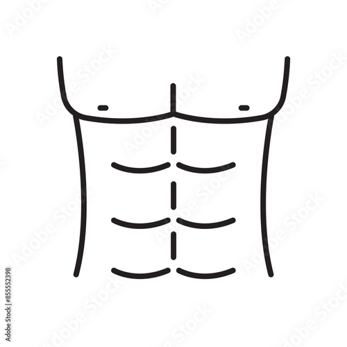 abs Body icon, human body anatomy