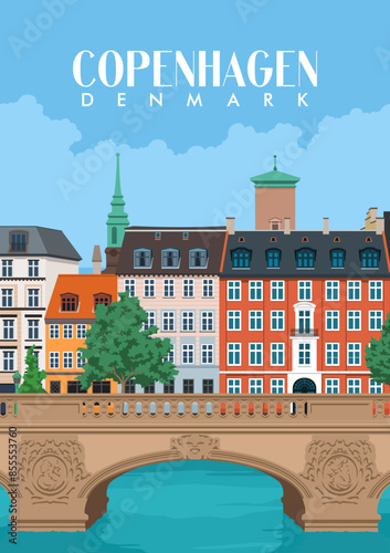 The bridge vintage on copenhagen denmark daylight
