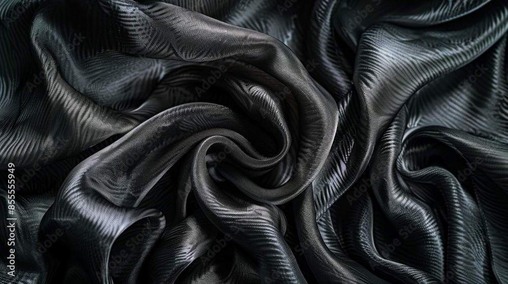 Naklejka premium plain wave luxuries black of fabric