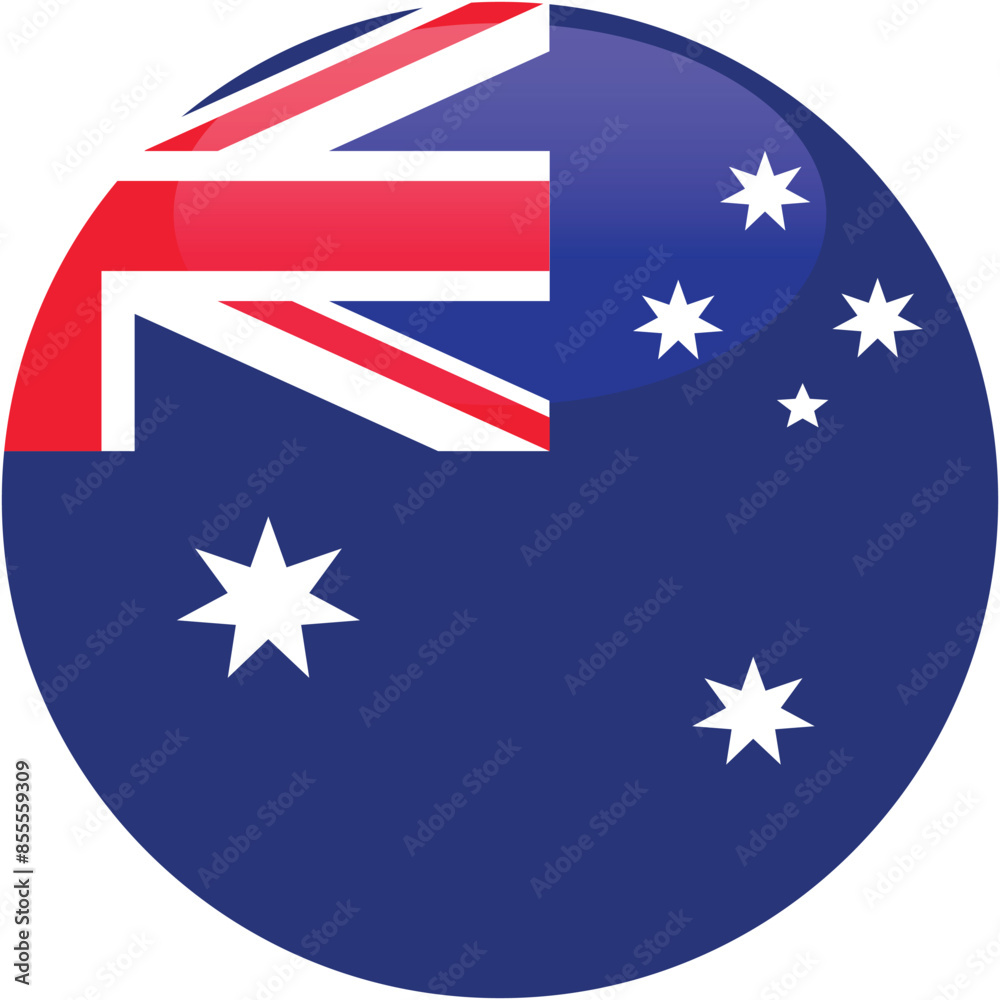 Round Icon flag vector of Australia Round Icon flag vector of Australia
