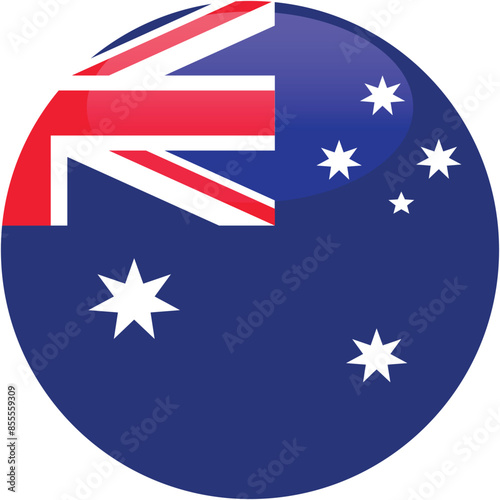 Round Icon flag vector of Australia