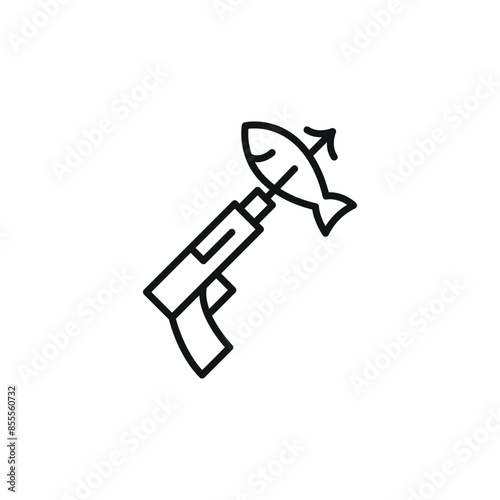 Speargun Icon. Simple speargun icon for social media, app, and web design. Vector illustration.