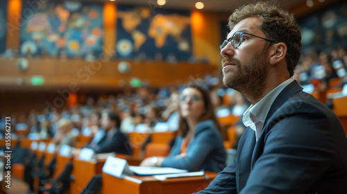 Wallpaper Mural Wide shot of a business conference on sustainability fostering global dialogue Torontodigital.ca