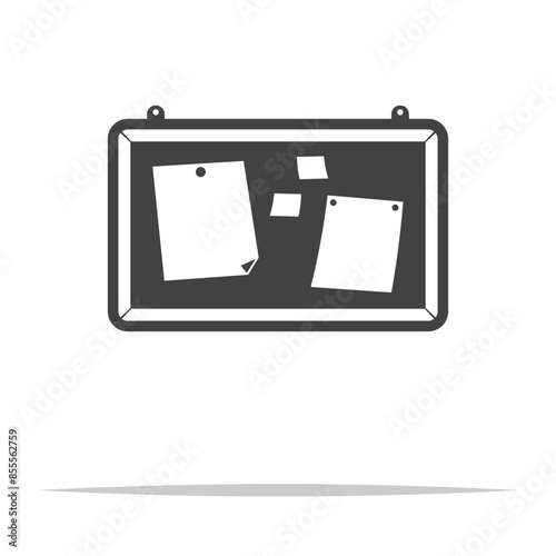 Bulletin board icon transparent vector isolated