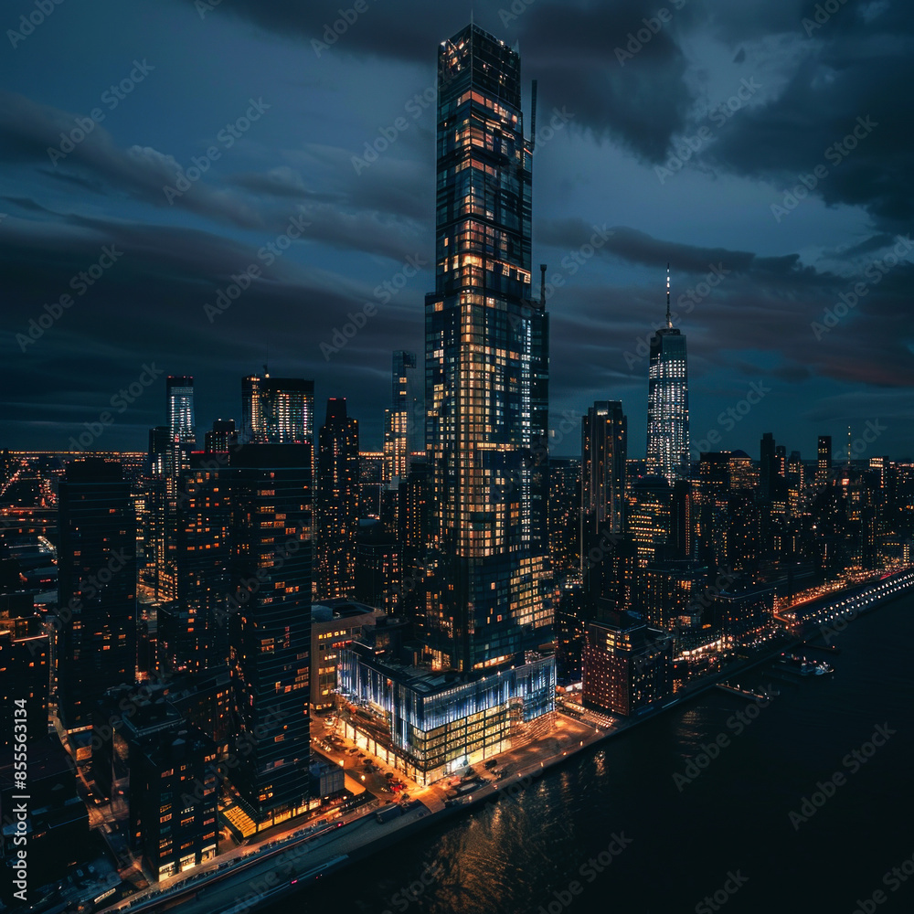 Fototapeta premium portrait modern high building