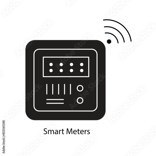 Smart Meters and Smart Grids: Enhancing Energy Monitoring and Management with editable stroke.