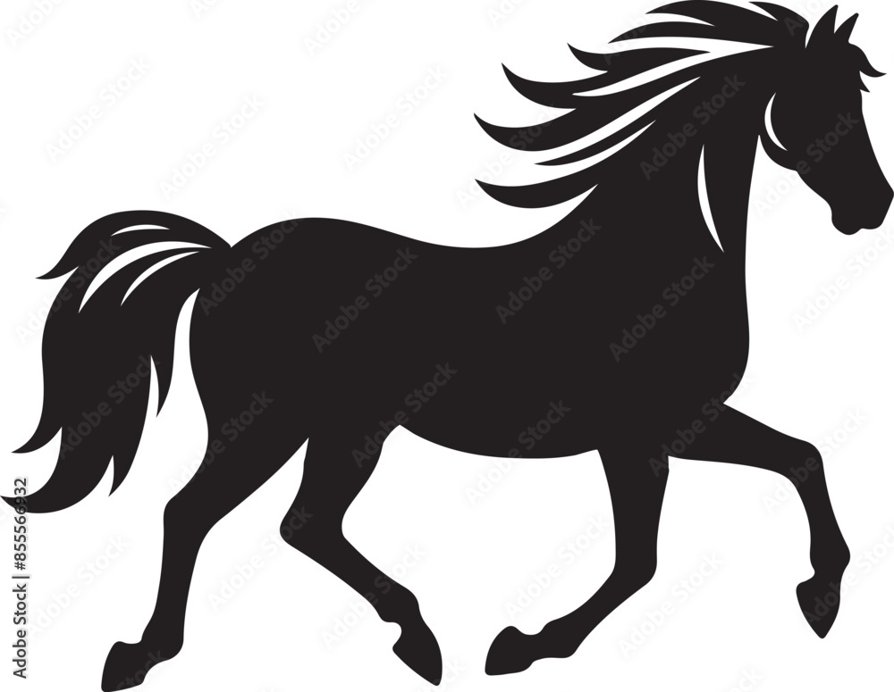 horse silhouette vector art isolated on a white background horse silhouette vector art isolated on a white background