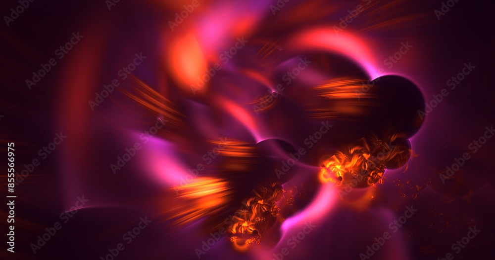 Fototapeta premium 3D manual Fractal illustration. Abstract rendering multicolor technology light background. The illustration is not generated by AI.