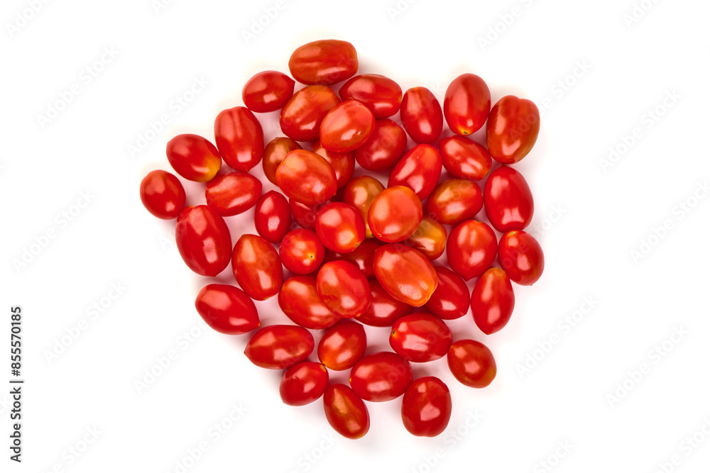 Fresh cherry tomatoes, isolated on white background. Fresh cherry tomatoes, isolated on white background.