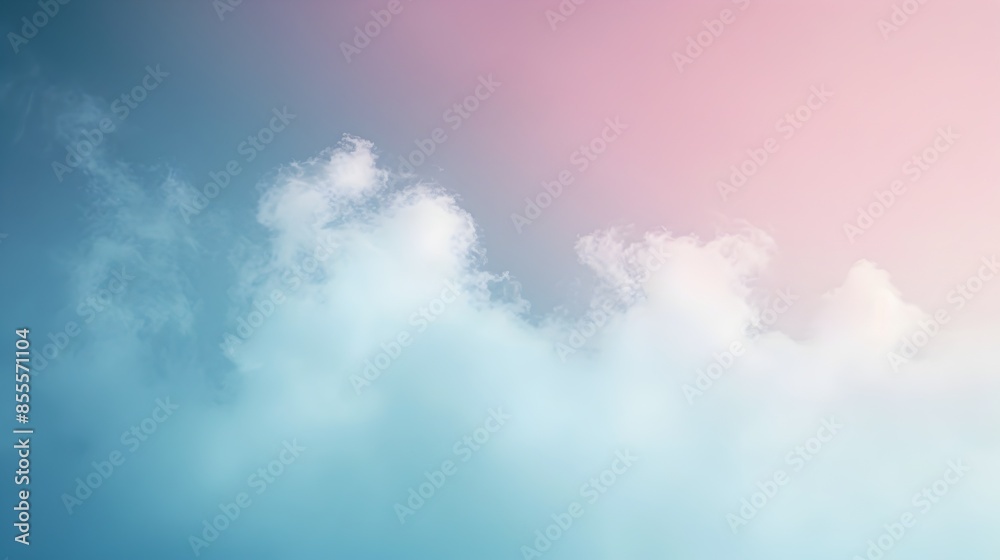 Obraz premium Soft Gradient Background with Blended Blue and White Tones for Mockup and Copy Space