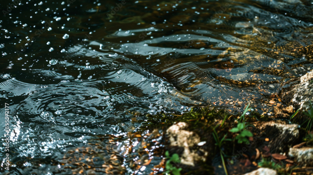 Fototapeta premium capture water in the river