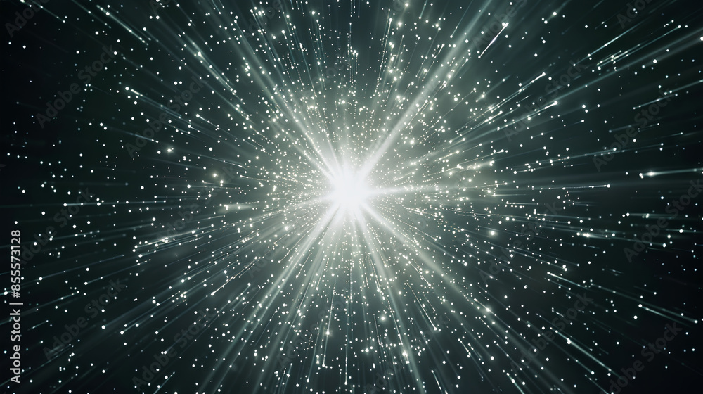 Dynamic white Celestial Explosion set. Black Background with Glowing silver Sunburst, Digital Lens Flare, and Color-Adjusted Light Rays Dynamic white Celestial Explosion set. Black Background with Glowing silver Sunburst, Digital Lens Flare, and Color-Adjusted Light Rays