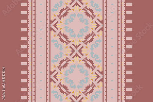 Ethnic pattern vector background. seamless pattern traditional, Design for background, wallpaper, Batik, fabric, carpet, clothing, wrapping, and textile. ethnic pattern Vector illustration.