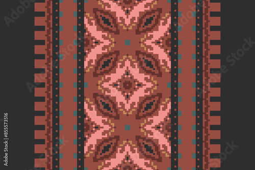 Ethnic pattern vector background. seamless pattern traditional, Design for background, wallpaper, Batik, fabric, carpet, clothing, wrapping, and textile. ethnic pattern Vector illustration.