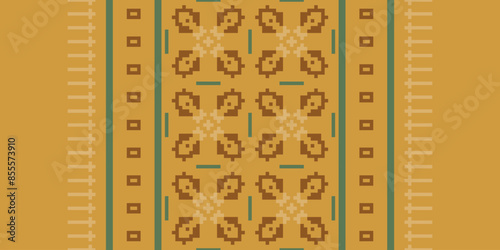 Ethnic pattern vector background. seamless pattern traditional, Design for background, wallpaper, Batik, fabric, carpet, clothing, wrapping, and textile. ethnic pattern Vector illustration.