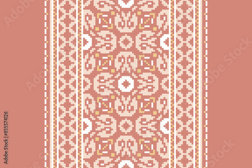 Ethnic pattern vector background. seamless pattern traditional, Design for background, wallpaper, Batik, fabric, carpet, clothing, wrapping, and textile. ethnic pattern Vector illustration.