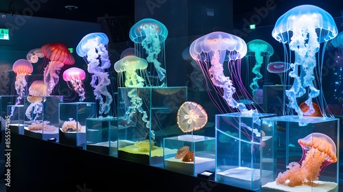 Diverse Glowing Jellyfish Species Showcased in Illuminating Exhibit at Osaka Aquarium Kaiyukan