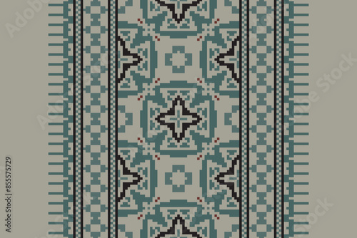 Ethnic pattern vector background. seamless pattern traditional, Design for background, wallpaper, Batik, fabric, carpet, clothing, wrapping, and textile. ethnic pattern Vector illustration.