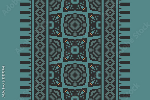 Ethnic pattern vector background. seamless pattern traditional, Design for background, wallpaper, Batik, fabric, carpet, clothing, wrapping, and textile. ethnic pattern Vector illustration.