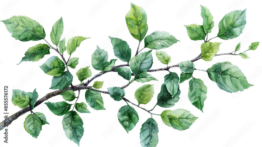 Techno Botany: AI-Created Floral Leaves on White
