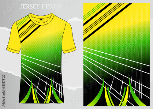 SPORTS JERSEY DESIGN WITH MOCKUP VIEW.