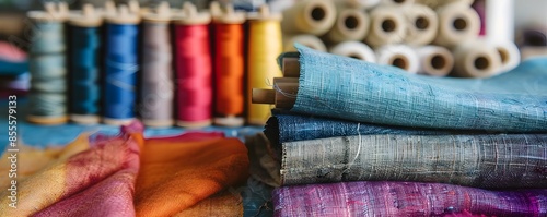 Vibrant Fabric Swatches and...