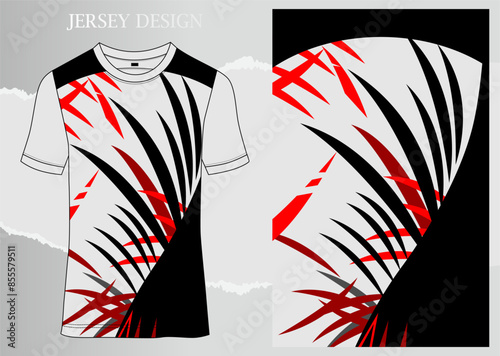 SPORTS JERSEY DESIGN WITH MOCKUP VIEW.