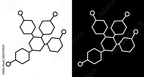 Chemical content line icon for web, ui, mobile apps. Chemical content line icon sign symbol.
