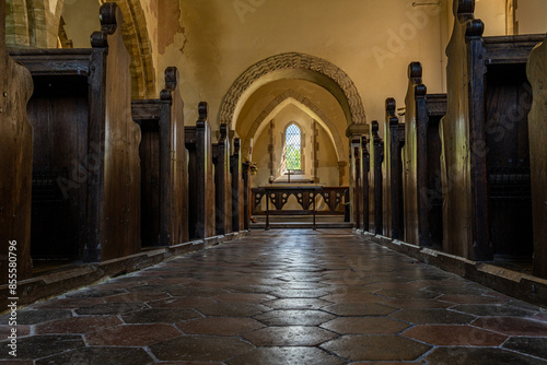 interior of 12th century church