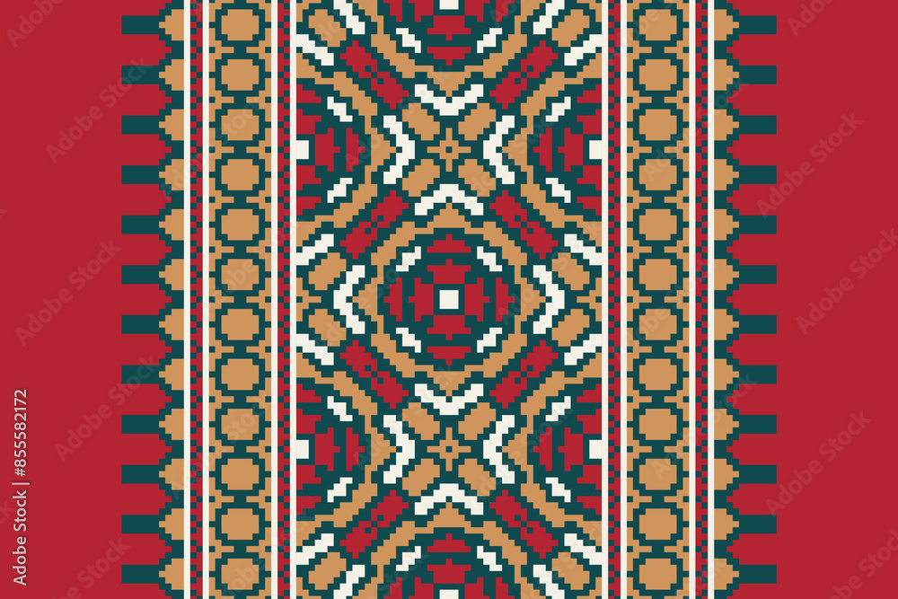 Geometric ethnic oriental seamless pattern traditional Design for background, carpet, wallpaper, clothing, wrapping, Batik, fabric, vector, illustration, boho embroidery style. Geometric ethnic oriental seamless pattern traditional Design for background, carpet, wallpaper, clothing, wrapping, Batik, fabric, vector, illustration, boho embroidery style.