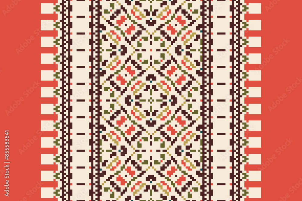 Geometric ethnic oriental seamless pattern traditional Design for background, carpet, wallpaper, clothing, wrapping, Batik, fabric, vector, illustration, boho embroidery style. Geometric ethnic oriental seamless pattern traditional Design for background, carpet, wallpaper, clothing, wrapping, Batik, fabric, vector, illustration, boho embroidery style.