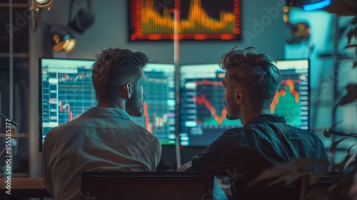 wallpaper illustrations of photos of the forex analyst team, and the currency market, crypto market, gold market, stock market