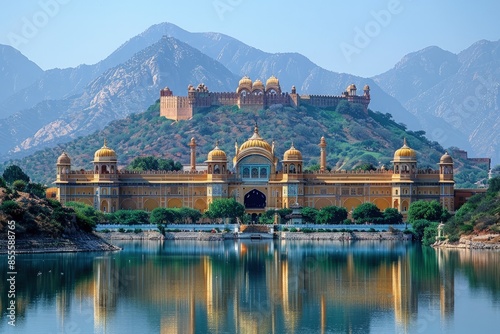 Jaipur India travel destination, View of Amber fort, Jaipur, India