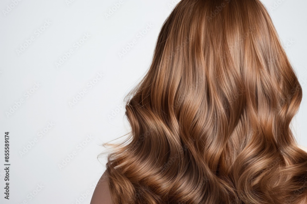 Brown hair on white background Brown hair on white background