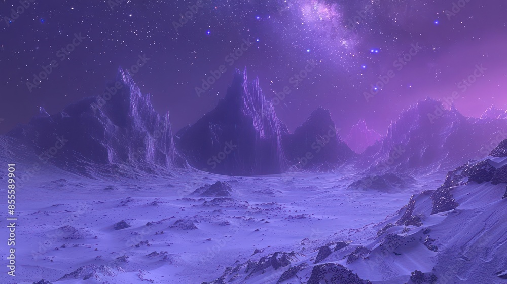 Dunescape at dusk magenta sky twinkling stars Dunescape at dusk magenta sky twinkling stars