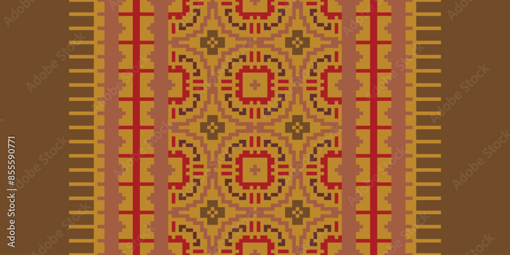 Folk embroidery cross stitch geometric floral pattern. Vector ethnic geometric floral shape seamless pattern. Folk floral embroidery pattern use for textile, home decoration elements, upholstery, etc. Folk embroidery cross stitch geometric floral pattern. Vector ethnic geometric floral shape seamless pattern. Folk floral embroidery pattern use for textile, home decoration elements, upholstery, etc.