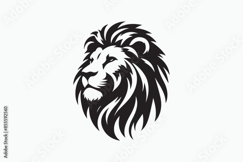 Lion head Silhouette vector style