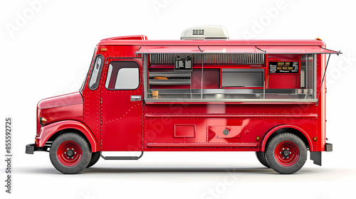 Food truck isolated on white background vector image