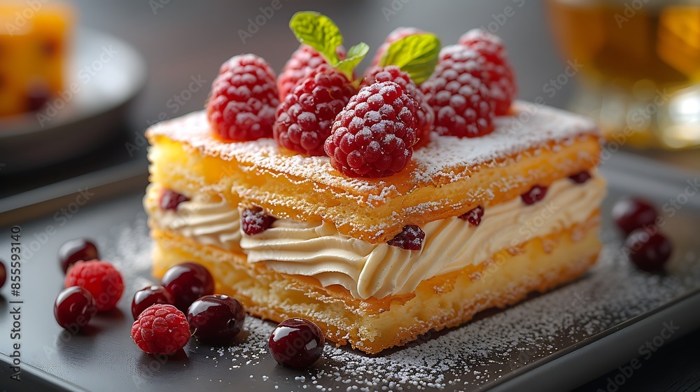 A modern Castella cake, featuring innovative design and contemporary elements, sleek and stylish presentation, detailed decorations, hd quality, vivid style, sharp focus, bright lighting A modern Castella cake, featuring innovative design and contemporary elements, sleek and stylish presentation, detailed decorations, hd quality, vivid style, sharp focus, bright lighting