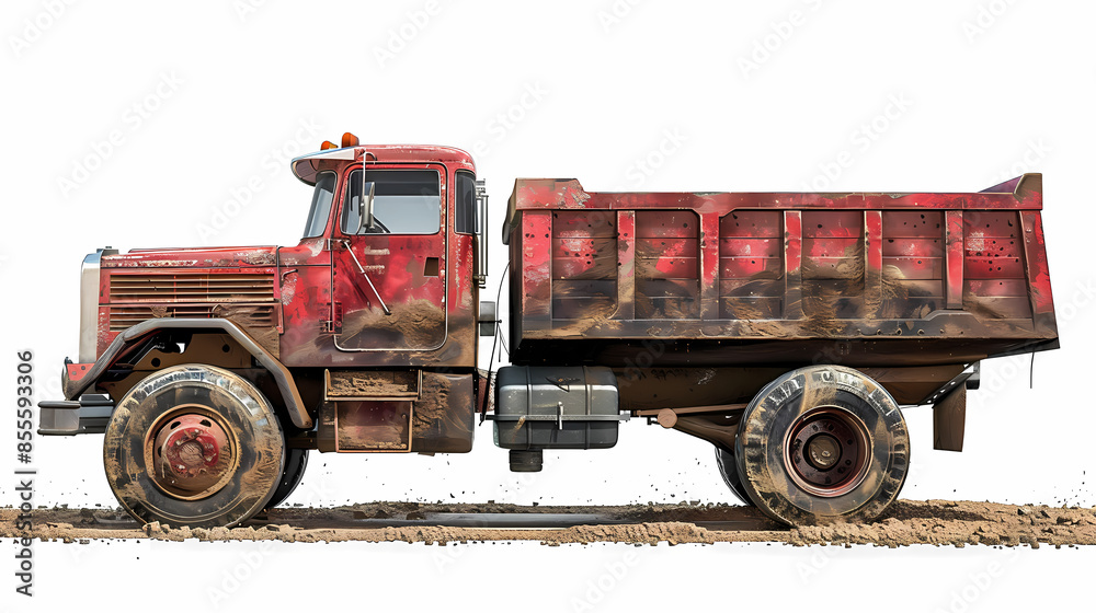 Fototapeta premium Ftat truck isolated on white background vector image