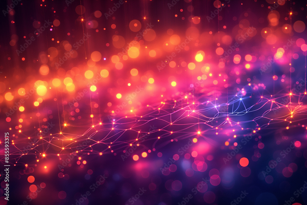 Obraz premium A colorful, abstract background with many small dots