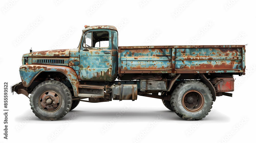 Fototapeta premium Ftat truck isolated on white background vector image