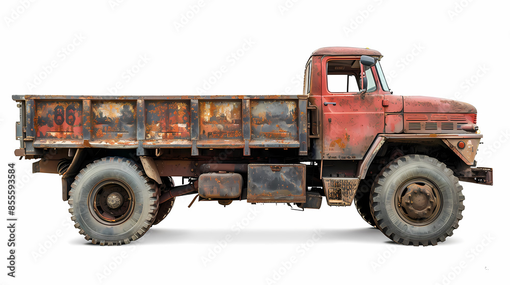 Ftat truck isolated on white background vector image Ftat truck isolated on white background vector image