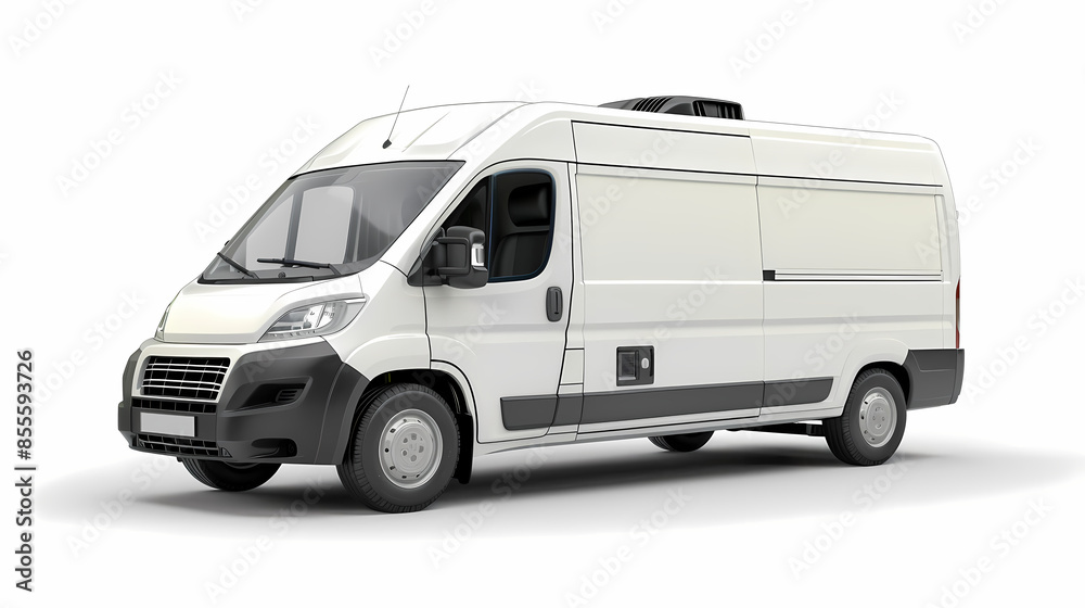 Refrigerator van isolated on white background vector image Refrigerator van isolated on white background vector image
