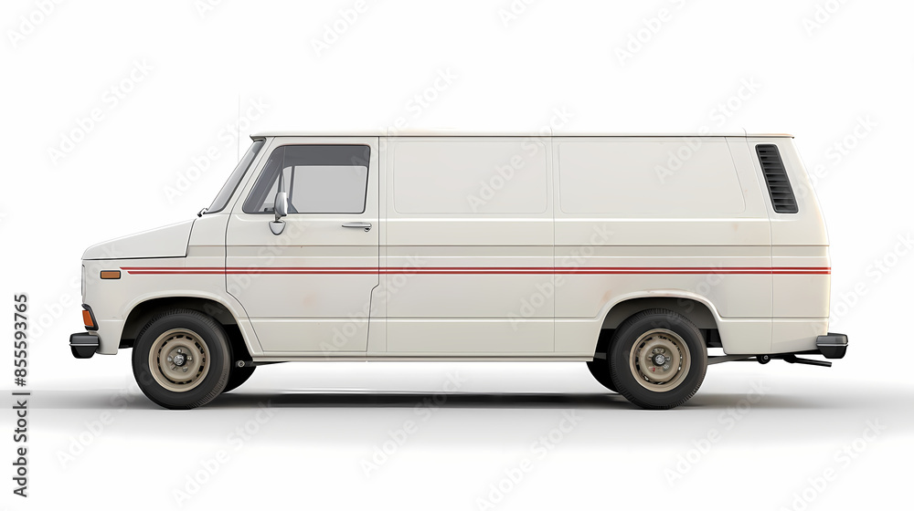 Refrigerator van isolated on white background vector image Refrigerator van isolated on white background vector image