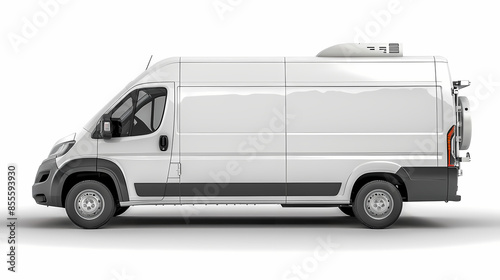 Refrigerator van isolated on white background vector image