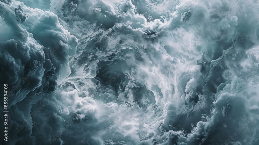 Fototapeta premium Powerful storm clouds swirling into a vortex, a remarkable natural sight.