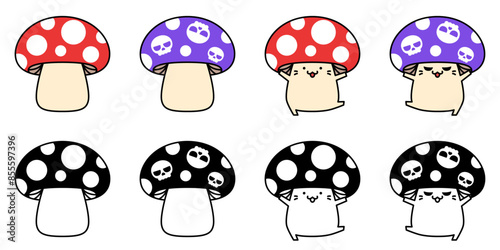 キノコのイラストセット