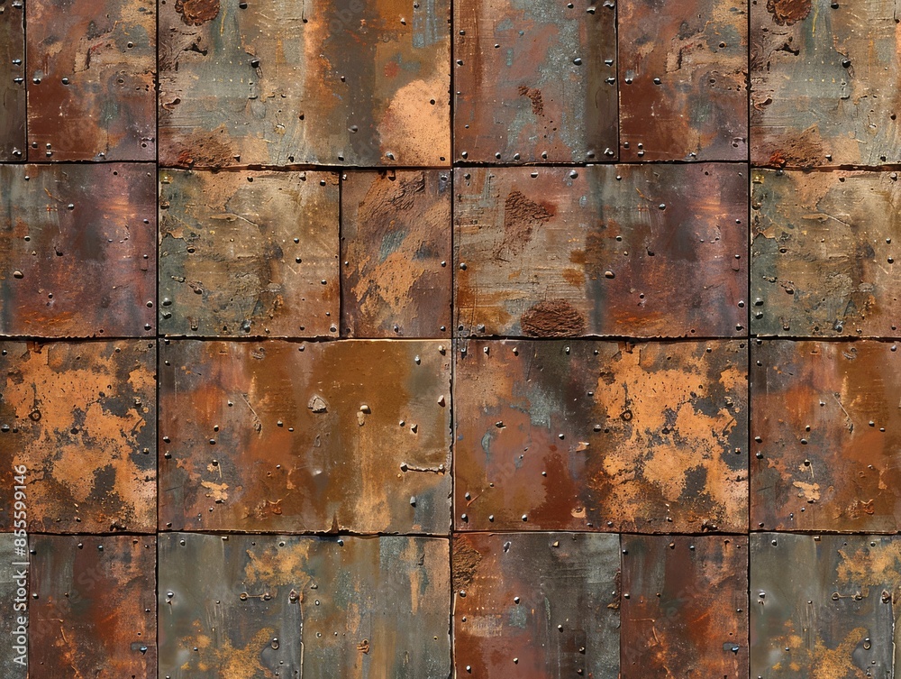 Rusty grunge texture on brown metal wall displayed Rusty grunge texture on brown metal wall displayed