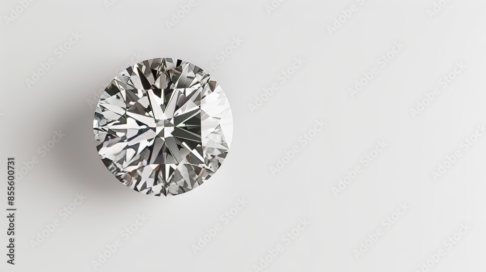 Diamond top view on Isolated white background Diamond top view on Isolated white background